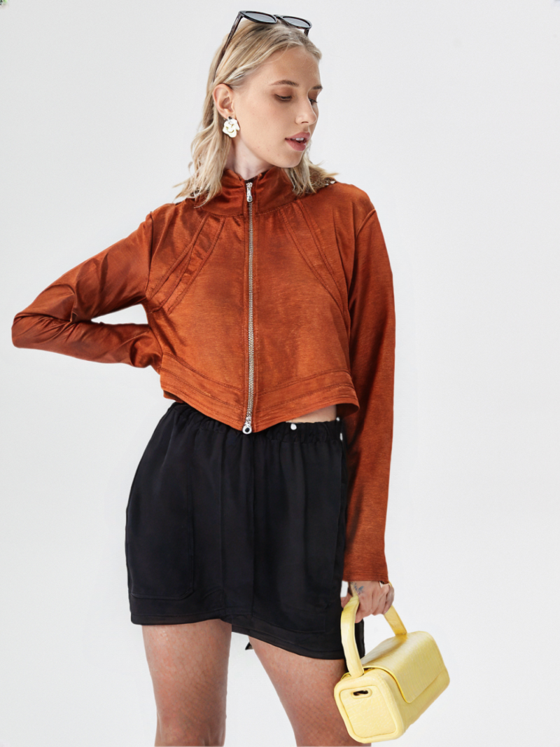 Long Sleeve Zip Up Top - Image 7