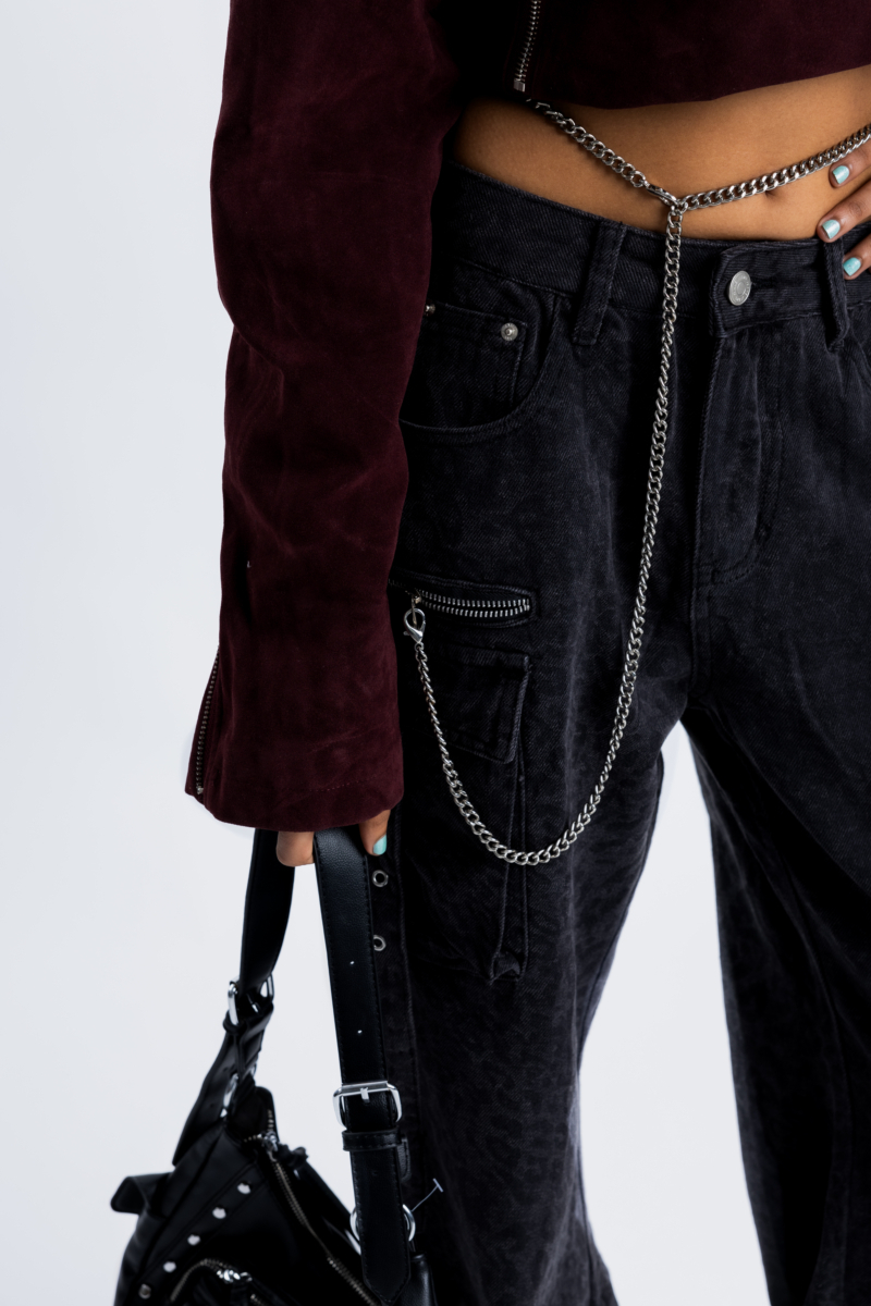 Leopard Print Denim Pants - Image 4