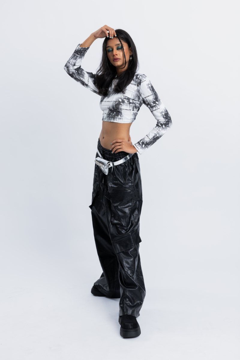 Marble Print Top Long Sleeve - Image 2