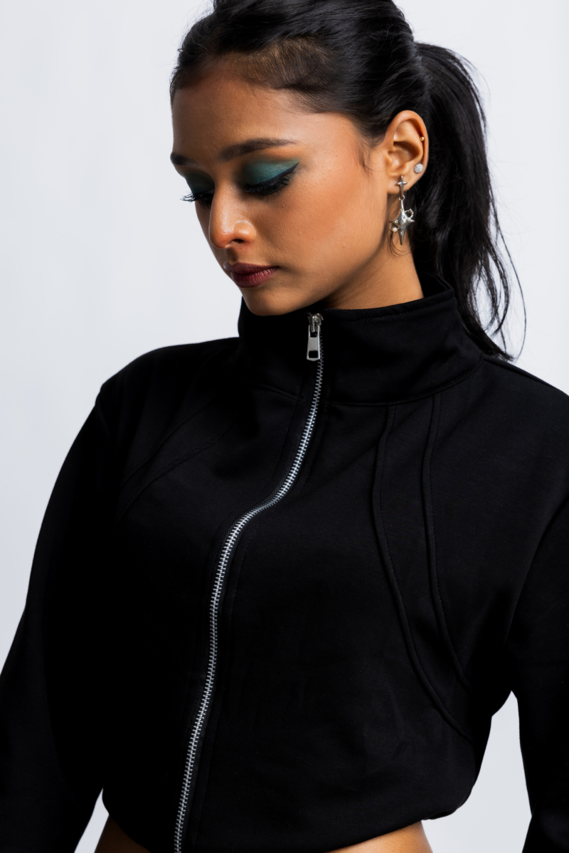 Long Sleeve Zip Up Top