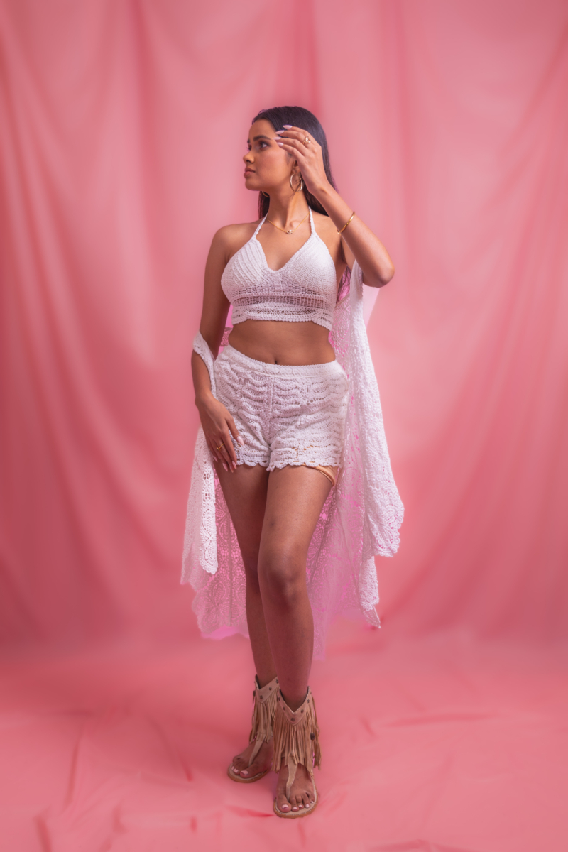 Thin Strap Crotchet Crop Top - Image 3