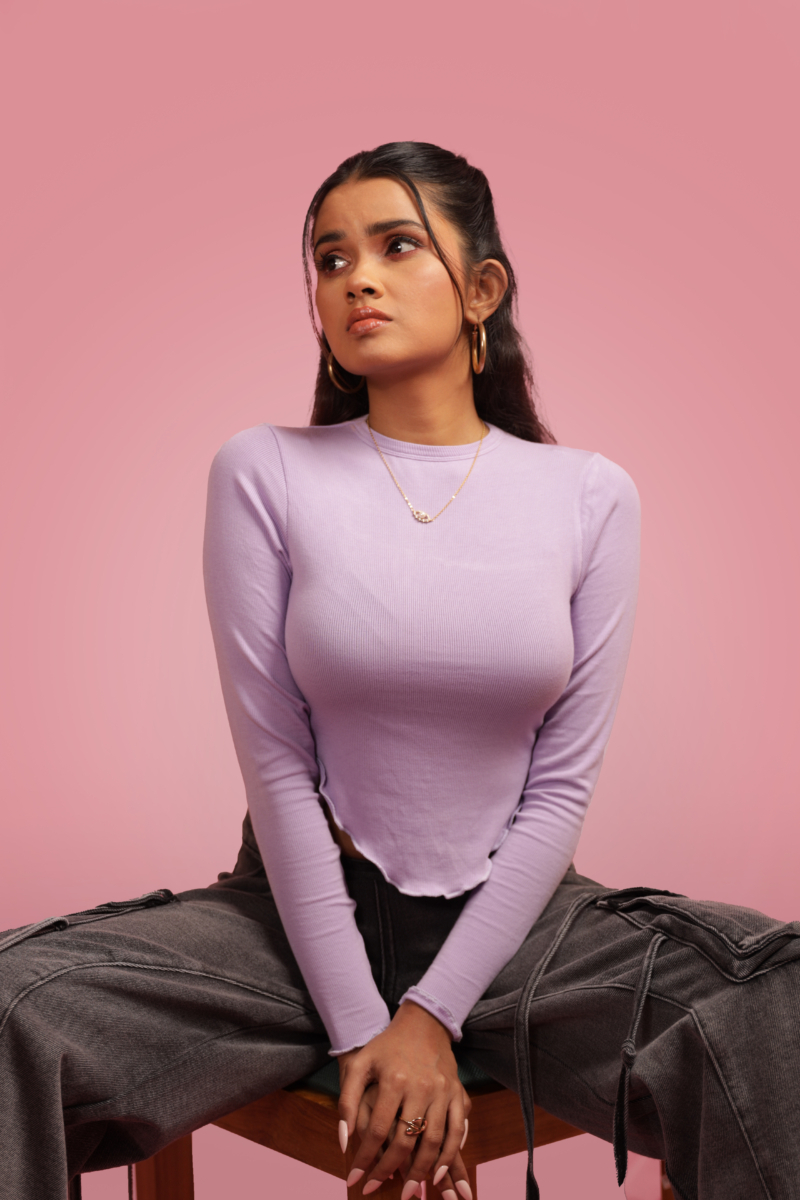 FE Ruffle Hem Long Sleeved Top