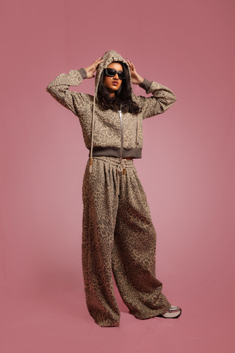 Leopard Print Sweat Set