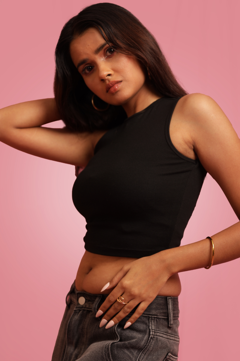 FE Casual Armcut Crop Top