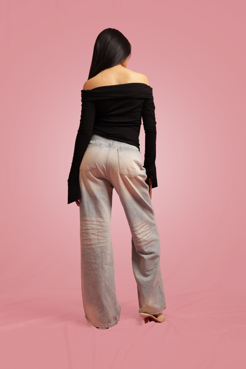 Acid Wash Light Blue Denim Pant - Image 3