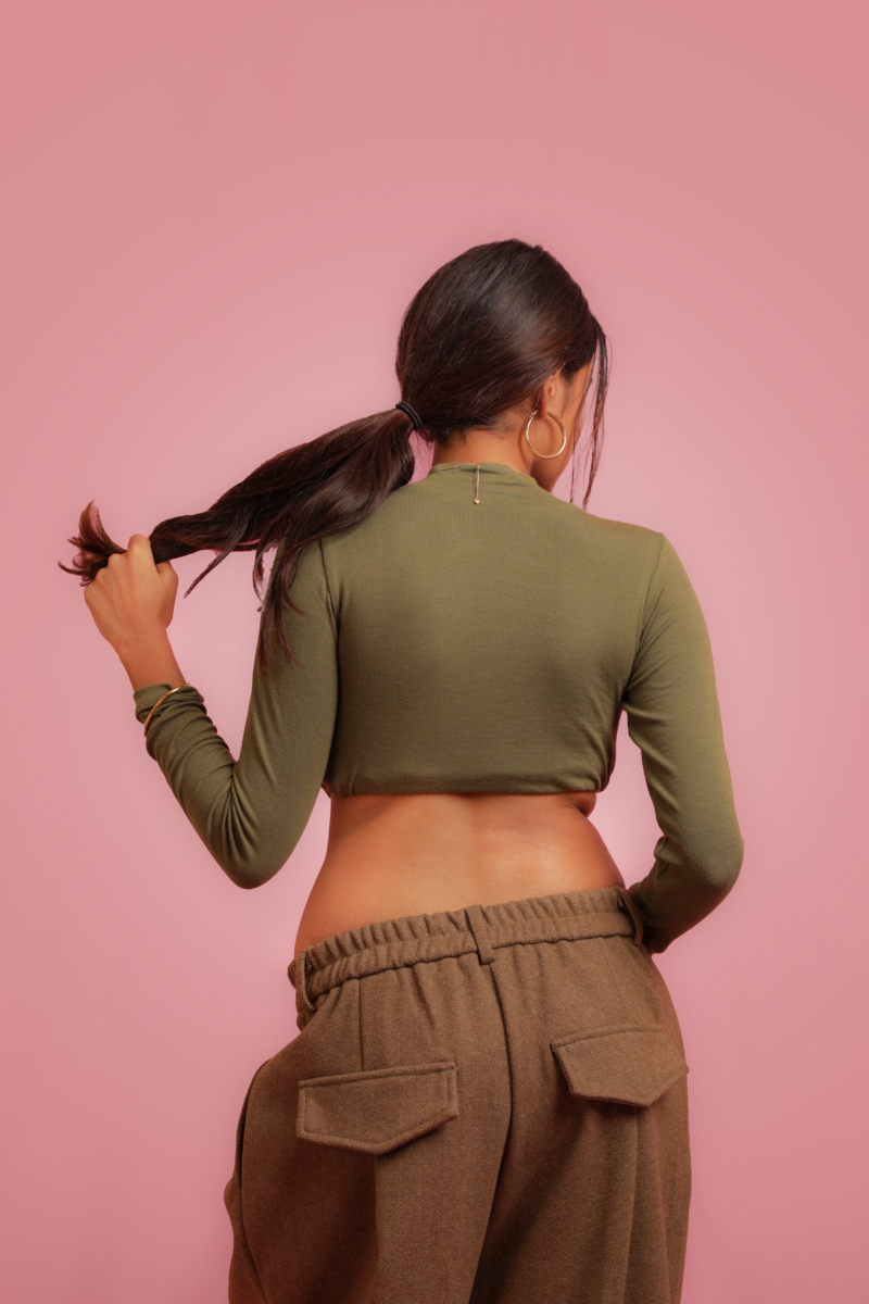 FE Basic High Neck Long Sleeved Top - Image 3