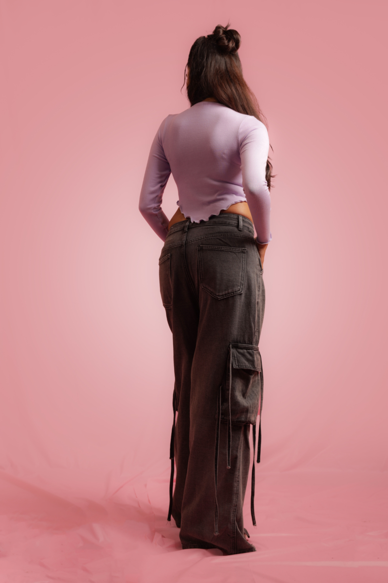 FE Ruffle Hem Long Sleeved Top - Image 3