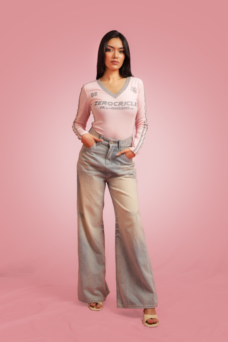 Zero Circle V-Neck Long Sleeved Top - Image 5