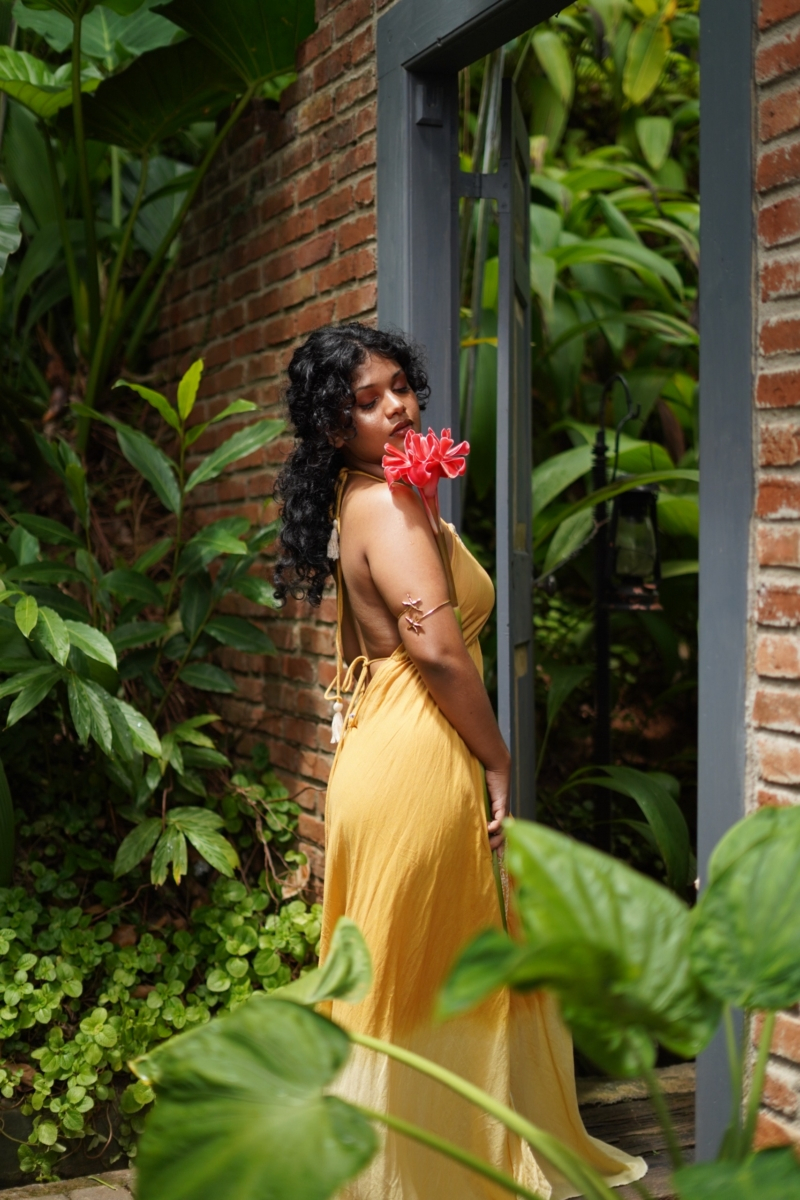 Halter Neck Embroidered Maxi Dress - Image 3