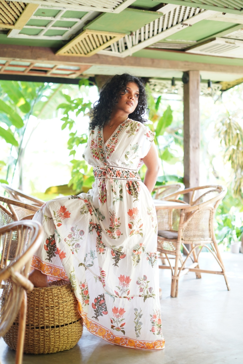 Flower Detailed Maxi Dress - Image 3