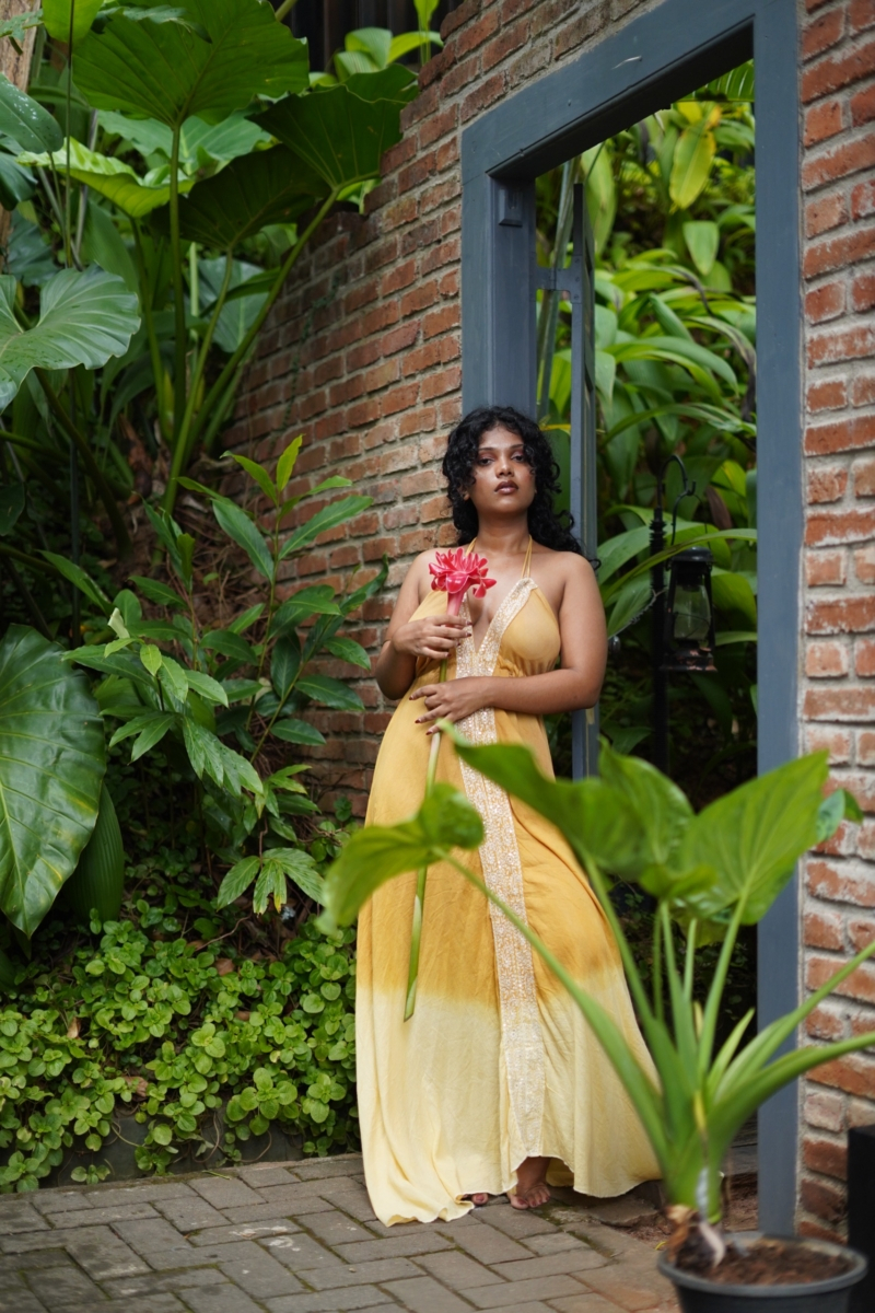 Halter Neck Embroidered Maxi Dress - Image 4