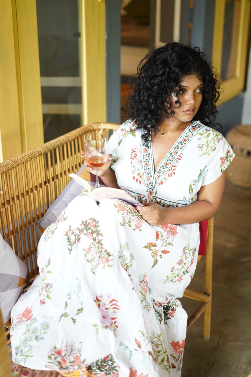 Flower Detailed Maxi Dress