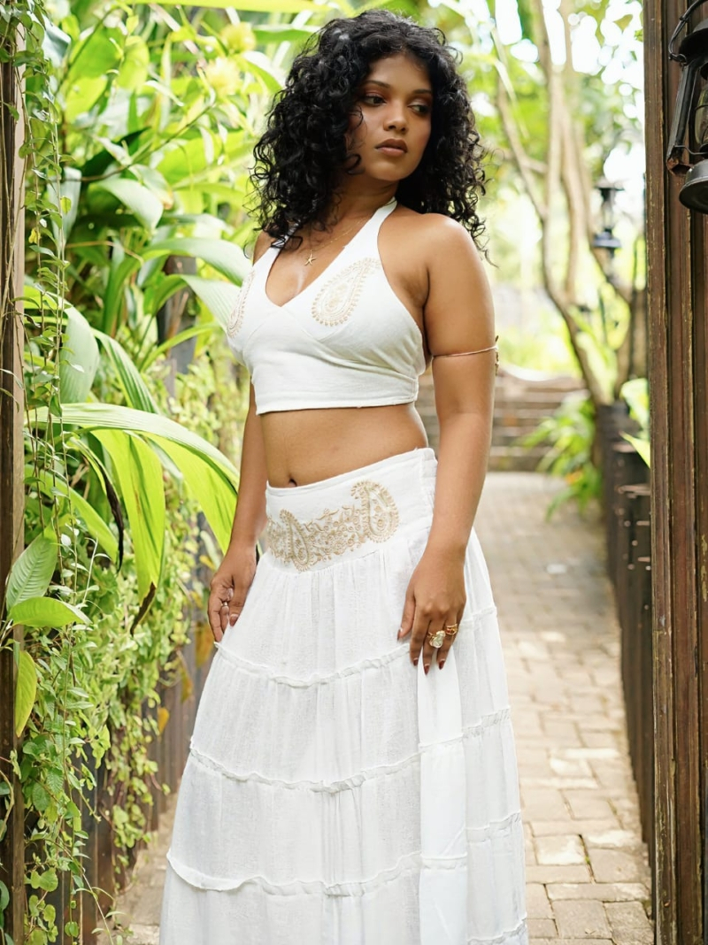 Embroider Detailed Two Piece Set