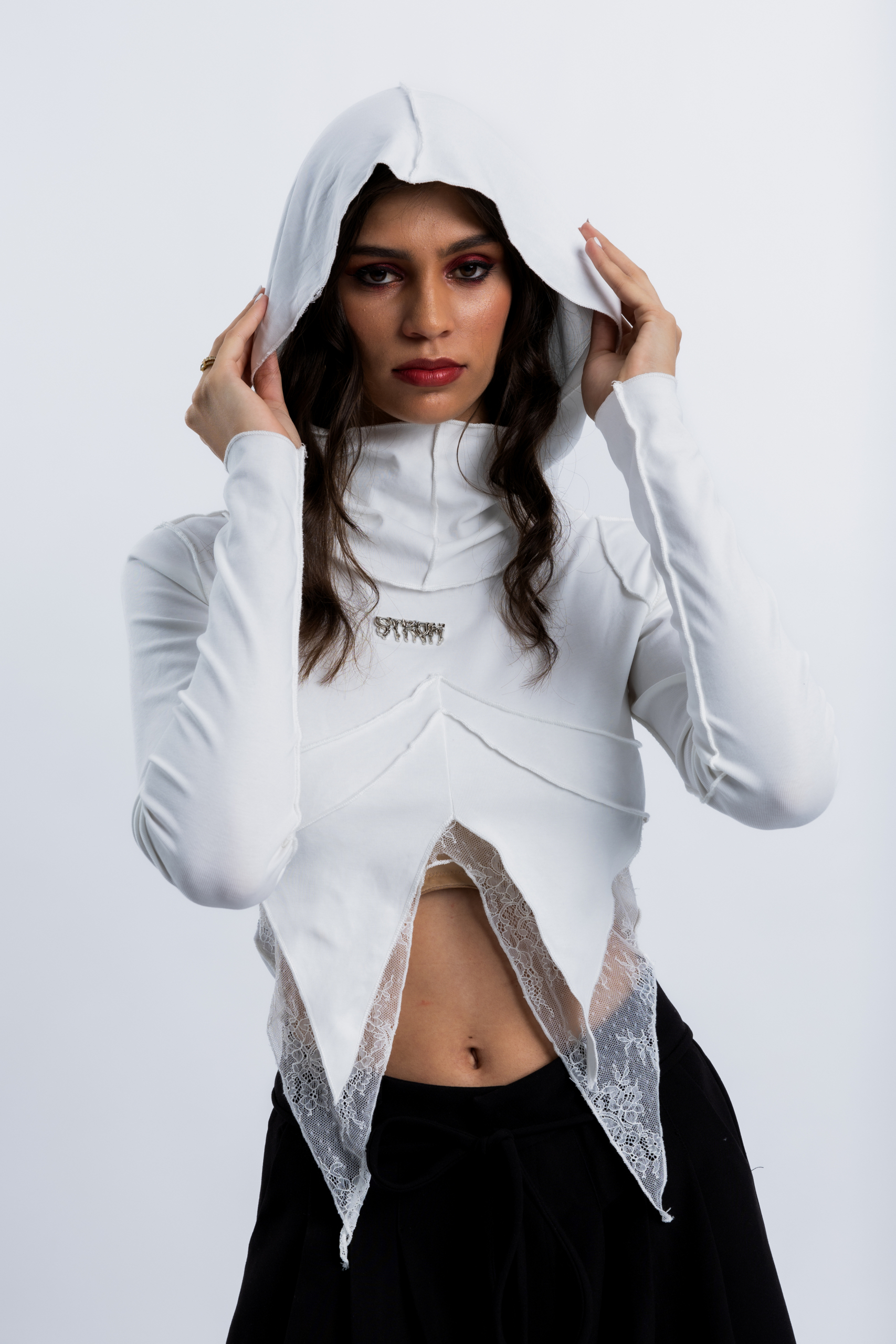 Cropped Arctic Hoodie Top